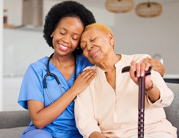 Medical team providing in-home care